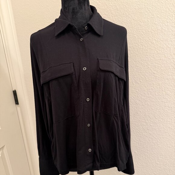 Buttercloth Tops - Buttercloth Motif in Icy Bamboo Size XL Oversized Fit